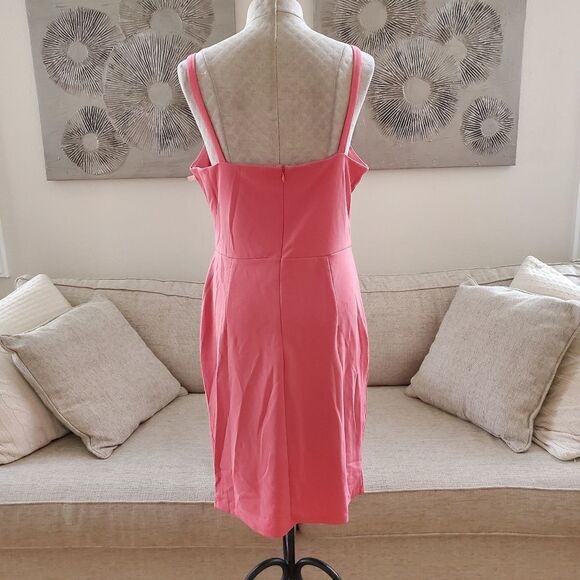 Bebe Coral Cascading Ruffle Front Tank Dress size 12- NEW - Picture 6 of 11